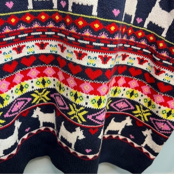 CHARTER CLUB SWEATER WOMEN'S Sz L PXL KNIT CREW NECK MULTICOLOR DOG HEART Beaded - Picture 5 of 12